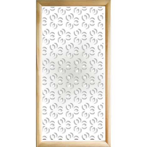 ELLISSE - Moduli Decorativi in Legno e PVC - Colore: bianco - Misura: 47x94 cm (1/4)
