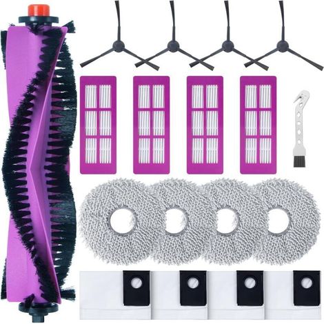 Accessory kit for EUREKA J15 Pro Ultra Robot Vacuum Cleaner: 1 Main Roller Brush, 4 HEPA Filters, 4 Cleaning Cloths, 4 Side Brushes, 4 Dust Bags, 1 Cleaning Brush (1/4)
