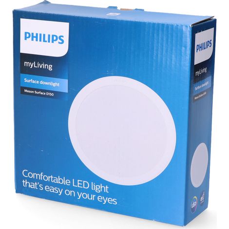 Downlight led de superficie/empotrar 16,5w 1300lm 4000k luz dia mod. meson ø17,01x5cm philips