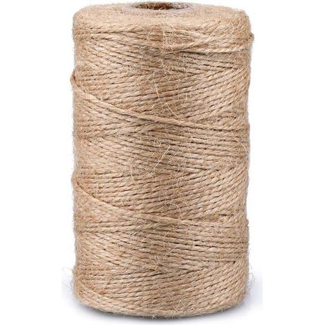 Ficelle de jute fine 200 m, pour décoration, emballage cadeau, bricolage, artisanat et jardinage (1/5)