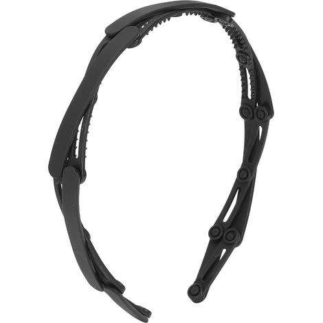 Serre-tête pliable compact rétractable, bandeau cheveux noir pour fille, cerceau de tête de poche, accessoire cheveux réglable, coiffure pratique, lot unique. (1/5)