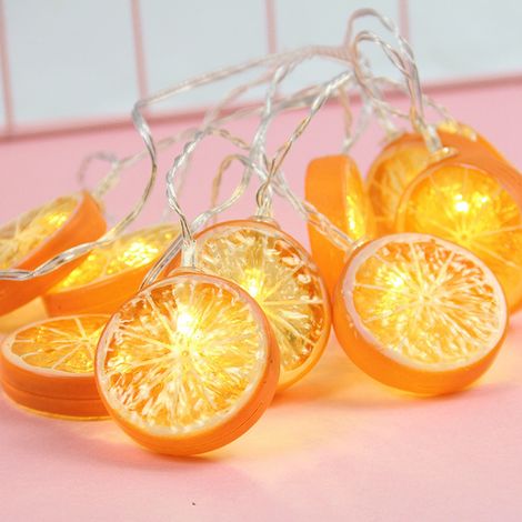 1,5 m lange Lichterkette mit 10 LEDs für Garten, Weihnachten, Feiertage und Partys (Orange) (1/5)