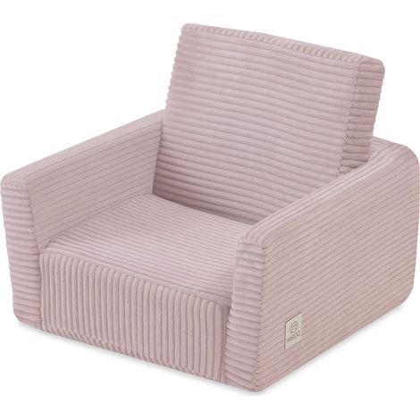 Poltrona reclinabile Misioo Cubie Mini per bambini, lettino, rosa chiaro, velluto a coste di alta qualità (1/5)