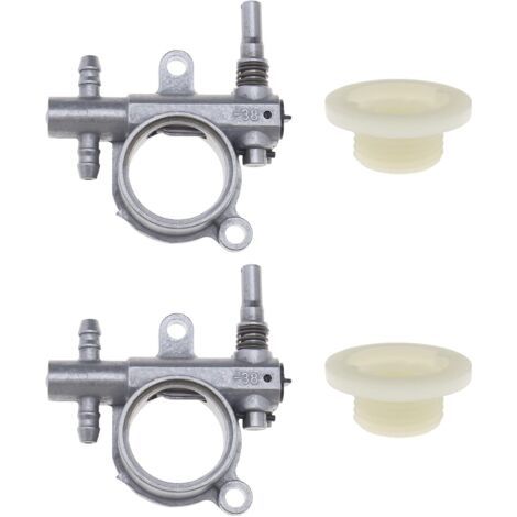 Pompa dell'olio per motosega con ingranaggio a vite senza fine, confezione da 2, adatta per motoseghe da 25 cc/38 cc, 2500/3800, parti di ricambio per utensili elettrici da esterno.