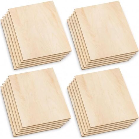 24 piezas de contrachapado de 2 mm, 30 x 20 cm, tablero de madera, balsa para escultura, bricolaje, pintura, modelado y decoración interior (1/5)