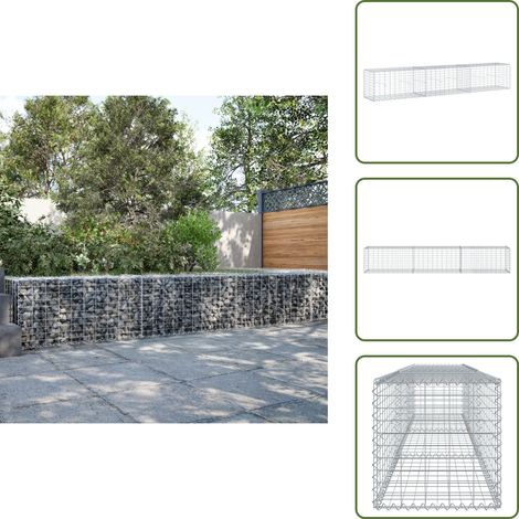 vidaXL Panier gabion avec couvercle 300x50x50 cm fer galvanisé (1/5)