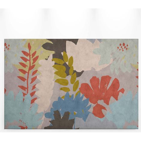 Tableau automne pastel pour déco salon moderne | Tableau motif feuille pour chambre adulte | Tableau sur toile pour couloir - 0,9 x 0,6 m (1/5)