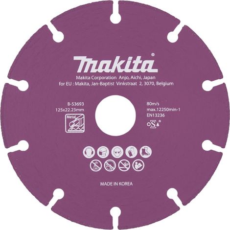 Makita - Disco da taglio diamantato per metallo 125x22,2 mm B-53693 (1/2)