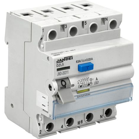 Interruptor diferencial 4P 63A electromagnético Tipo A 0,1s