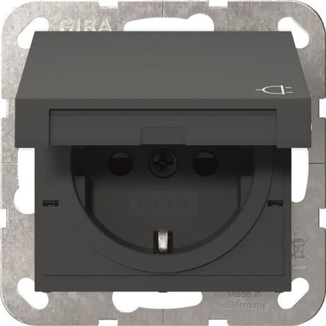 Gira Presa SCHUKO KD + SP System 55 Antracite [441428], 4414 28