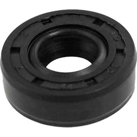 Metric Rotary Shaft Oil Seal 10x22x7mm TC Double Rubber Lips Black (1/2)