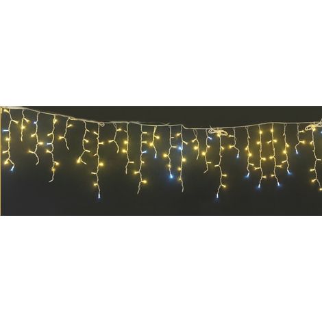 Tenda luminosa Natalizia a Cascata mt 3x1 con 150 led bianco Caldo con 42 Flash bianco freddo