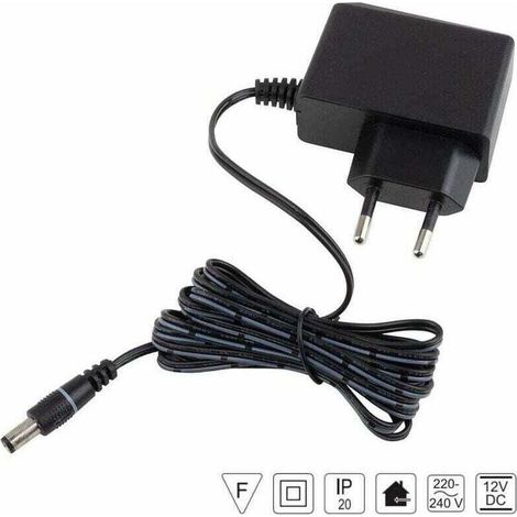 Transformateur 12V 6W IP20 pour ruban LED, adaptateur secteur, luminaire pour ruban LED, éclairage domestique, salon, chambre, bureau