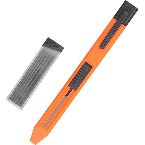 Lot de crayons de menuisier mécaniques avec outil de traçage et 6 recharges pour travail du bois (1/5)