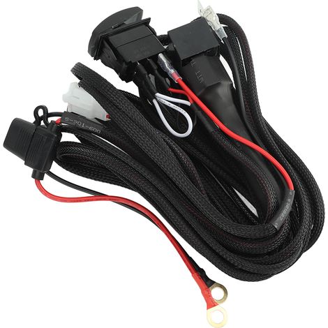 12V LED-Arbeitsscheinwerfer-Kabelbaum, 16 AWG-Kabel, hohe elektrische Leitfähigkeit für ATV, SUV, Jeep, Pickup (1/5)