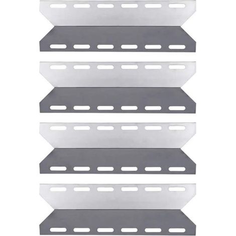 92341 44 cm Grill-Hitzeverteiler für Nexgrill, Char-Broil, CosmoGrill mit Flammengrillmuster, Ersatzteile für die Heizplatte aus Edelstahl, 4er-Pack (1/4)