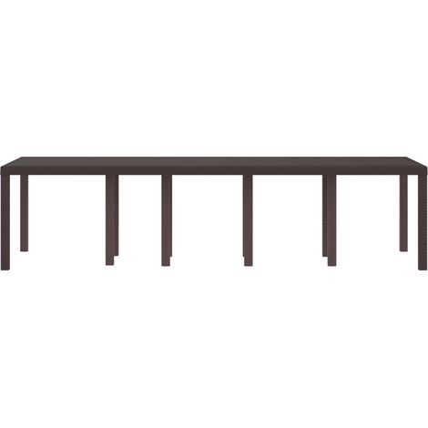Maison Exclusive - Gartentisch Braun 300 x 100 x 73 cm Poly-Ratta