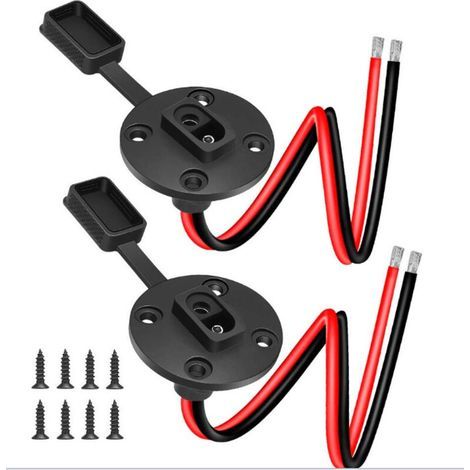 Connecteurs Solaires SAE 12AWG Câble SAE Résistant Aux Intempéries Déconnexion Rapide Montage de Panneaux Solaires pour Moto/Générateur Solaire... (2 Pièces) (1/5)