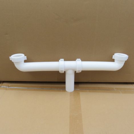 Siphon de cuisine en T, bonde d'évier américaine, tuyau d'évacuation d'évier, raccords de bonde, accessoires pour bonde de lavabo (1/5)