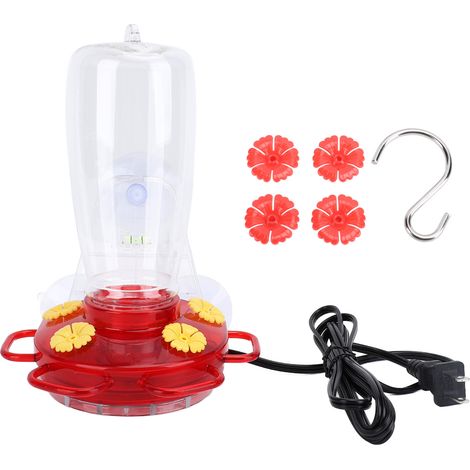 Mangeoire colibri chauffante extérieur suspension avec ventouse fenêtre jardin prise US 110V (1/5)