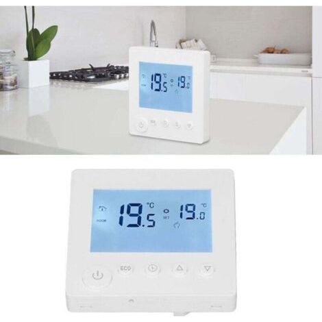 NALOOKAMIC Thermostat intelligent de chauffage de l'eau du contrôleur 3A de température d'affichage à cristaux liquides d'abs pour la maison 95-240V (1/3)