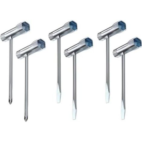 6-teiliges Kettensägenschlüssel-Set: Kombinationsschlüssel, Zündkerzenschlüssel, Kettensägenschlüssel aus Kohlefaser, T-förmiger Schlüssel für Kettensägen, Autoreparaturen, Mechaniker, Freischneider - (1/5)