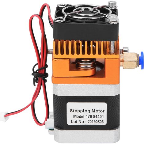 Extrudeuse de filament de 1,75 mm avec moteur 17HS4401 et buse de 0,4 mm de diamètre. Accessoires pour imprimante 3D. Longue portée. (1/5)