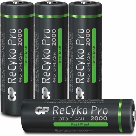 1x4 GP ReCyko Pro NiMH Photo Bat. AA/Mignon 2000mAh Pro, Neue Marke GP BATTERIEN (1/5)
