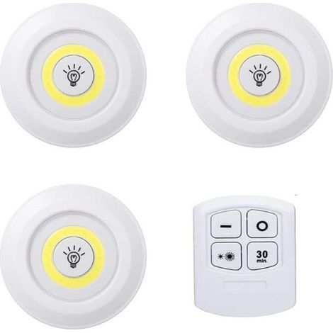 3 Pack Portable LED Emergency Night Lights, Rechargeable Under Cabinet Lighting Wireless Wall Lights, Hallway Lighting (1/5)