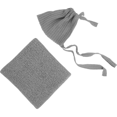Couverture D’emmaillotage pour Bébé Bonnet, Ensemble 1 Set, Fibre Acrylique, Toucher Doux, Accessoire Décoratif pour Séance Photo de -né (1/4)