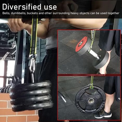 Rouleau de Poignet pour Avant-Bras - Renforceur Musculaire, Outil d'Entraînement de Force avec Corde et Support à Cloche (1/5)