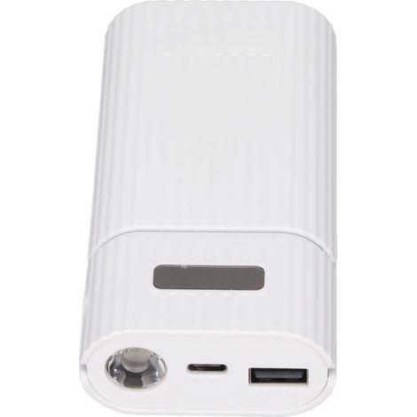 Power Bank 2-en-1 Type-C Charge Rapide - Batterie 21700 Portable avec Boîtier (Blanc) (1/5)