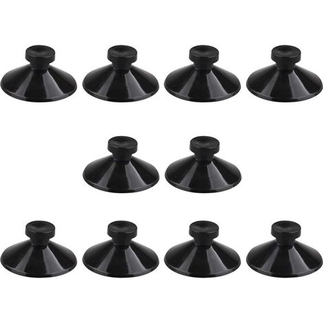 Lot de 10 ventouses en caoutchouc pour aquarium Noir 25 mm (1/3)