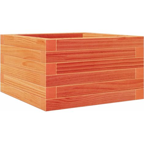 Vassoio per fioriera aiuola rialzata piante fiori terrazzo giardino cera 40 x 40 x 23 cm legno massello di pino marrone 020038451