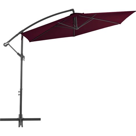 Maison Exclusive - Ampelschirm mit Aluminium-Mast 300 cm Bordeaux