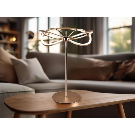 Moderne LED Tischlampe CHARIVARI Messing matt, Höhe 50cm (1/5)