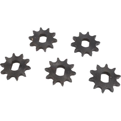 pignons avant 428 10T, diamètre intérieur 12 x 17 mm, pignon en acier à 10 dents pour chaîne 428 (1/5)