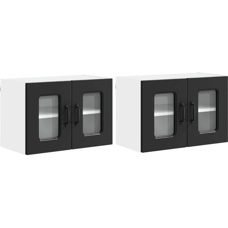 Maison Exclusive - Panel de lavaplatos Kalmar 2 pcs Negro 60 x 31