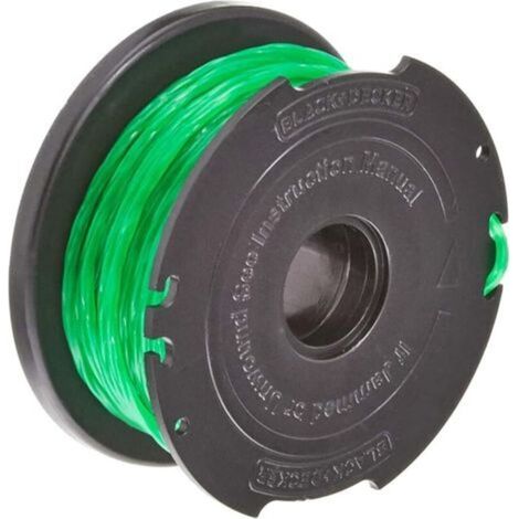 BLACK+DECKER Replacement Spool for Grass Trimmers, Reflex Plus Spool, 6 m of Green and Resistant Nylon Wire, ⌀2 mm Wire, A6482-XJ [Energy Class A+] (1/5)