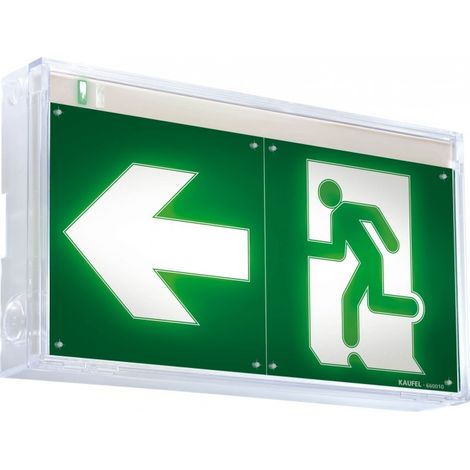 Kaufel – Bloc de secours BAES/BAEH pour locaux à sommeil – Autonomie 5h/1h – Flux lumineux 45/8 lm – Design extra-plat 34 mm – Technologie 100% LED