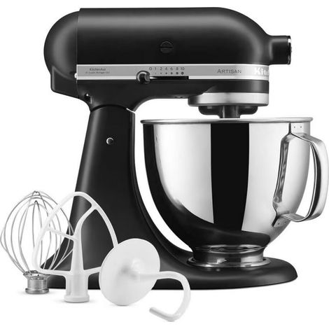 Robot sur socle 4.8l 300w noir réglisse - Kitchenaid - 5KSM125EPL