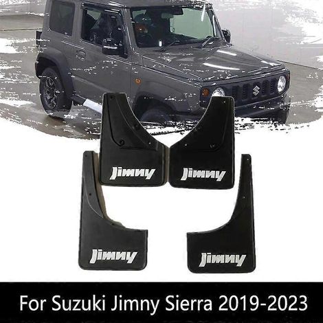 4-teiliger Kotflügel für Suzuki Jimny Sierra JB64W JB74W (2019–2023) – Vorder- und Hinterradkotflügel, Schmutzfänger, Spritzschutz, Zubehör – mit Logo