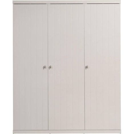 Armoire 3 Portes "Robin" 204cm Blanc (1/3)