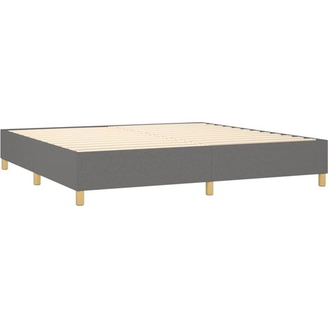 Rete a doghe su gambe giroletto 200x200 cm tessuto grigio scuro TDL0207116