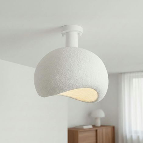 Plafonnier blanc design organique 34 cm NOXIS (1/5)