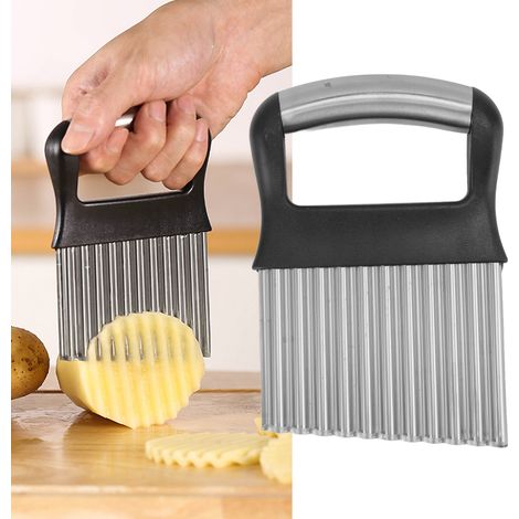 Couteau ondulé en acier inoxydable pour couper les pommes de terre et les frites (1/5)
