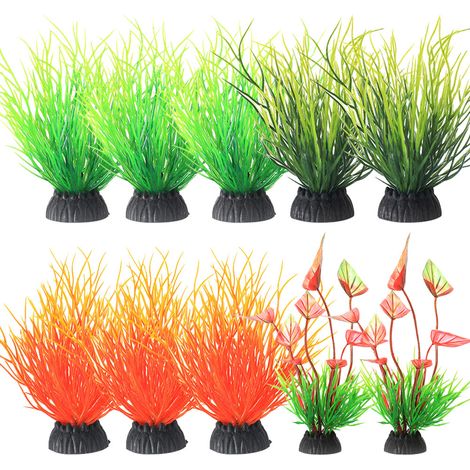Plante Aquatique Artificielle - En PVC Non Toxique - Pour Aquarium Eau Douce et Marine - Hauteur 30 cm - Fixation par Ancrage - Lot de 5 (1/5)