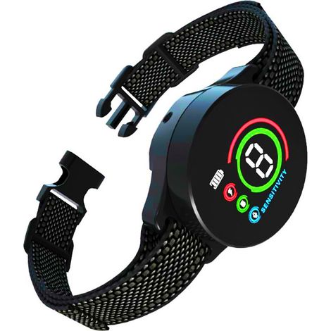 Collier vibrant - - Collier anti-aboiement, pas de choc statique, 8 niveaux de sensibilité réglable, rechargeable, 3 modes sonores, vibration et forte vibration (1/4)