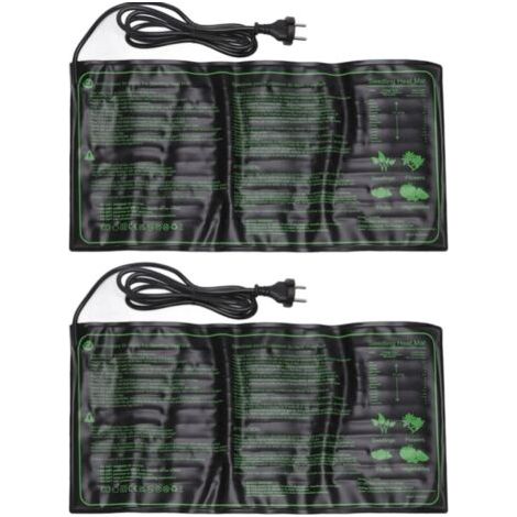 Decdeal 2 Pièces Tapis Chauffant Imperméable Pour Semis,Coussin à Température Constante pour la Croissance des Graines de Plantes,Prise UE 220-240V