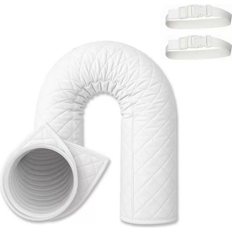 Protective sleeve for portable air conditioner hose, thermal insulation sleeve, adjustable, with 2 clips. (1/5)